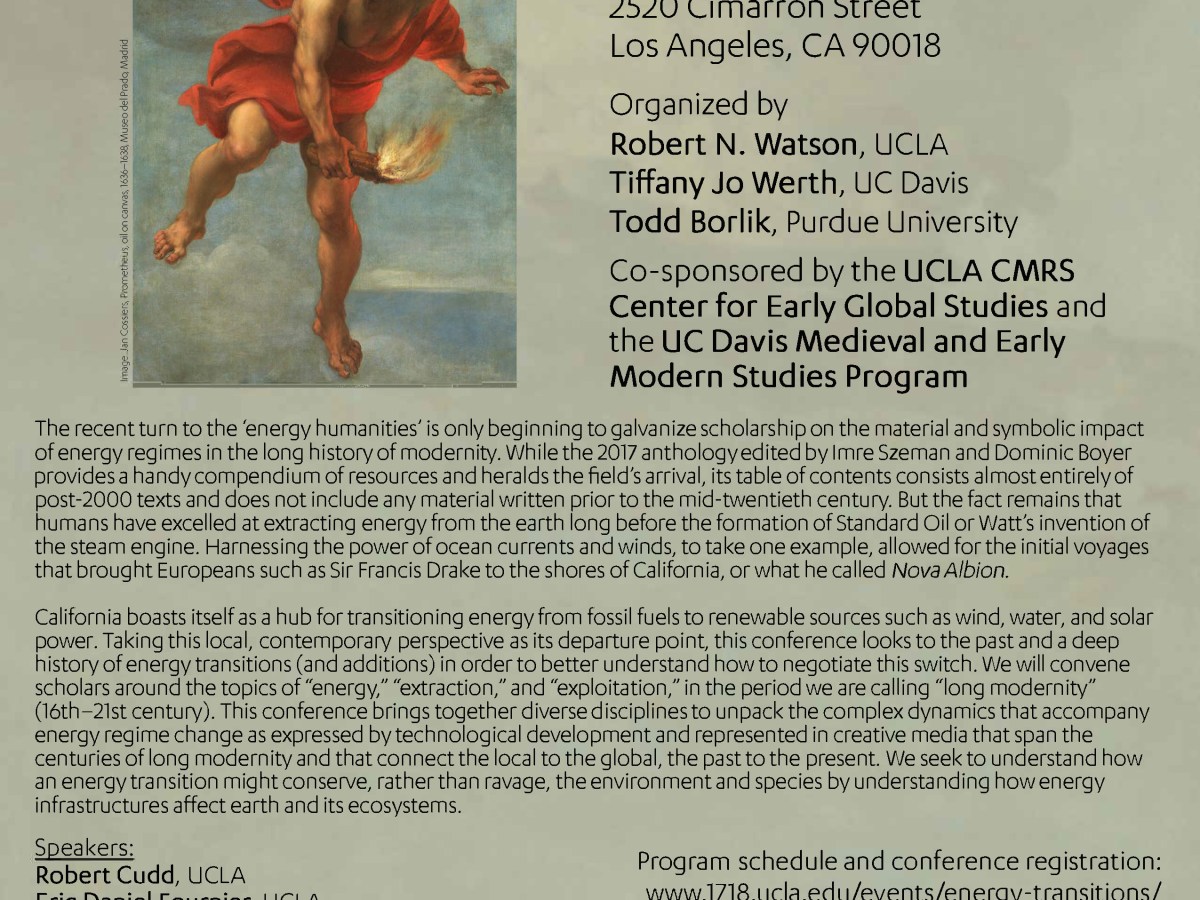 UPDATE: Energy Transitions in Long Modernity&nbsp;Symposium